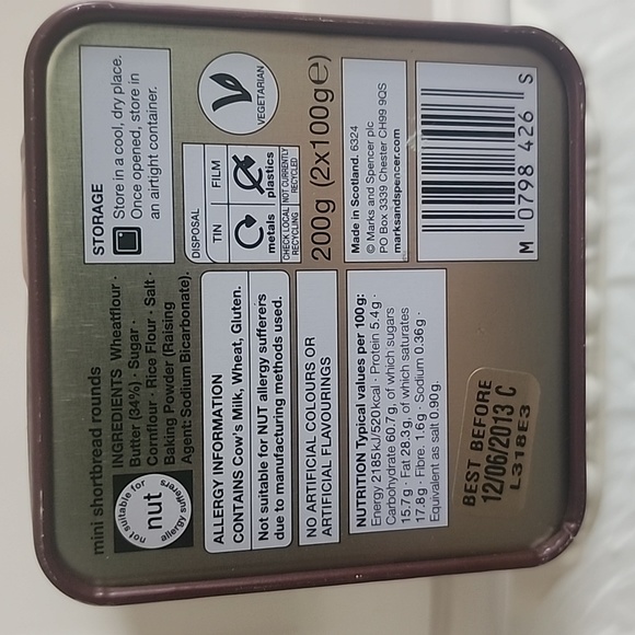 Marks and Spencer Scottish Shortbread Tin, British Phone Booth, London - Picture 8 of 9